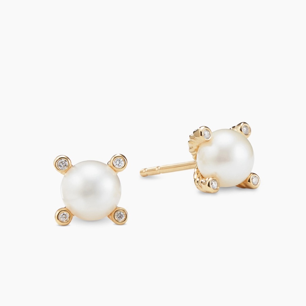David Yurman Pearl Stud Earrings